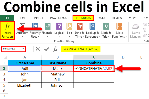 Combine The Values Of Many Cells In Excel With A Common Delimiter Using