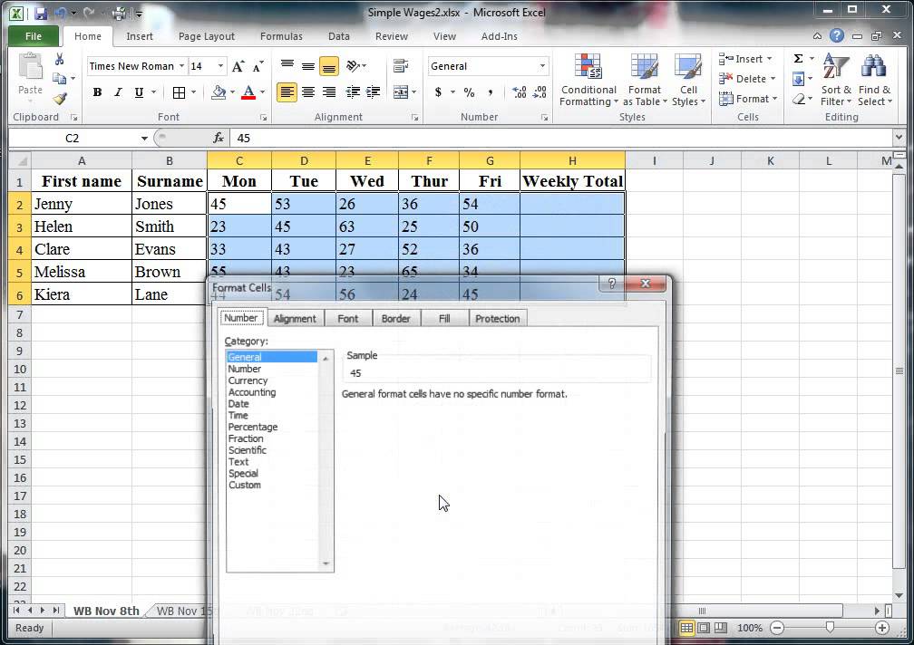 Creating Your First Spreadsheet Using Excel Youtube