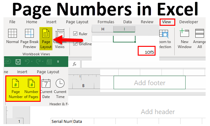 Add Page Numbers in Excel Easily