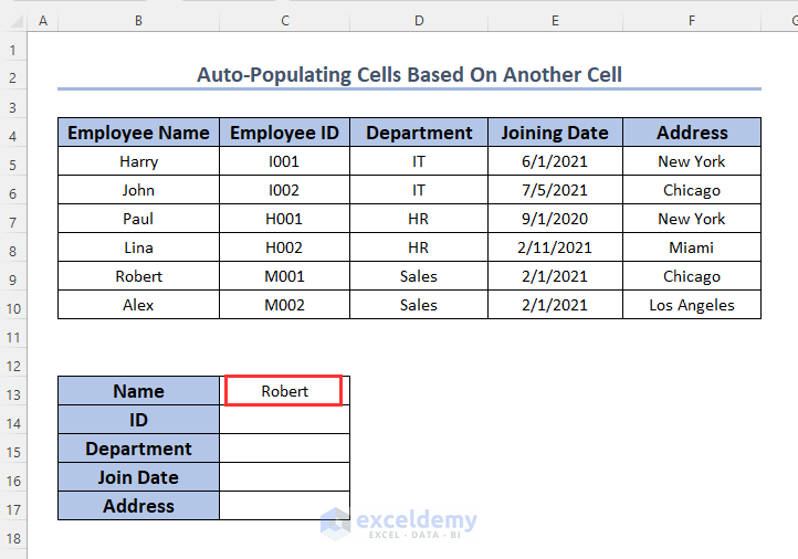 How To Auto Populate Cells In Excel From Another Sheet Printable