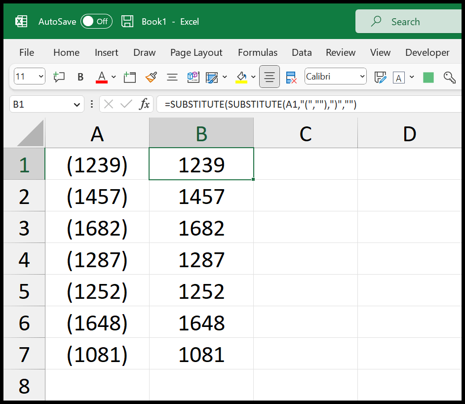 5 Ways to Delete Parentheses in Excel Easily