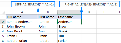 How To Separate First And Last Name In Excel Android Authority