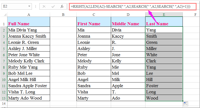 5 Simple Ways to Separate Names in Excel