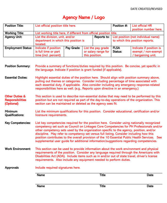 Top 5 Job Description Templates Word Templates Excel Templates